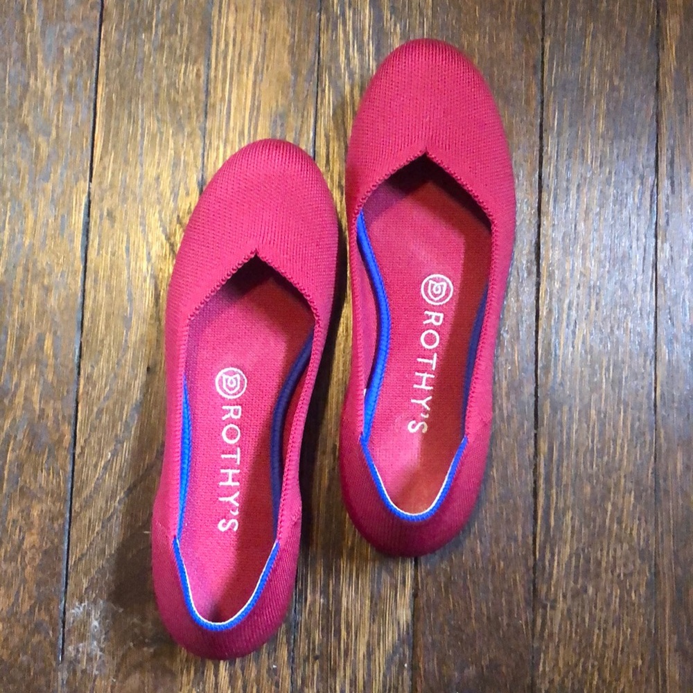 Rothy’s Red Rounded Toe Flats